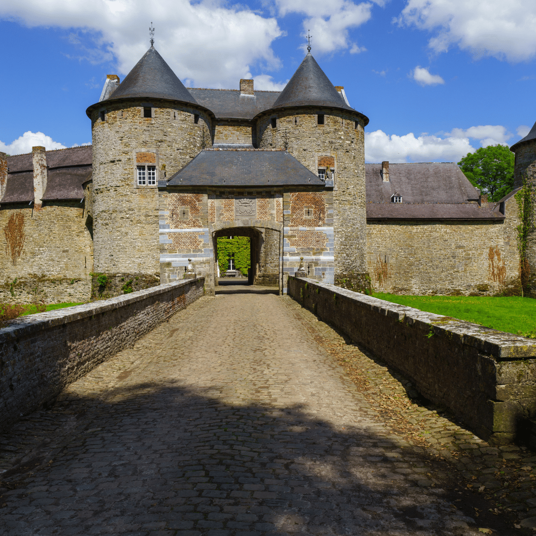 vue sur le château de Corroy-le-Château (intérieur)